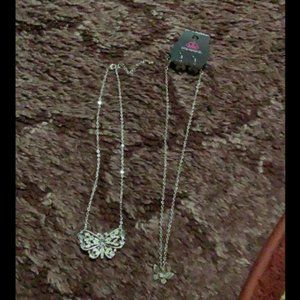 Butterfly Silvertone Jewelry Lot